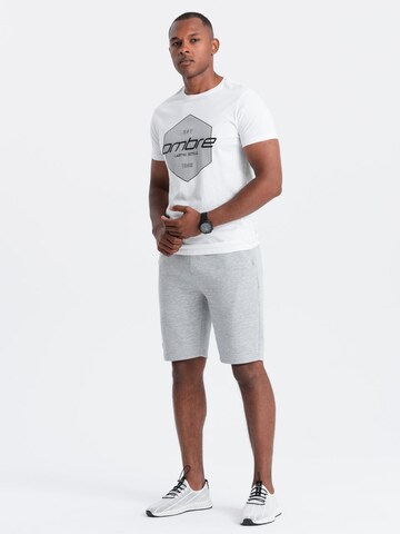 Ombre Regular Shorts in Grau