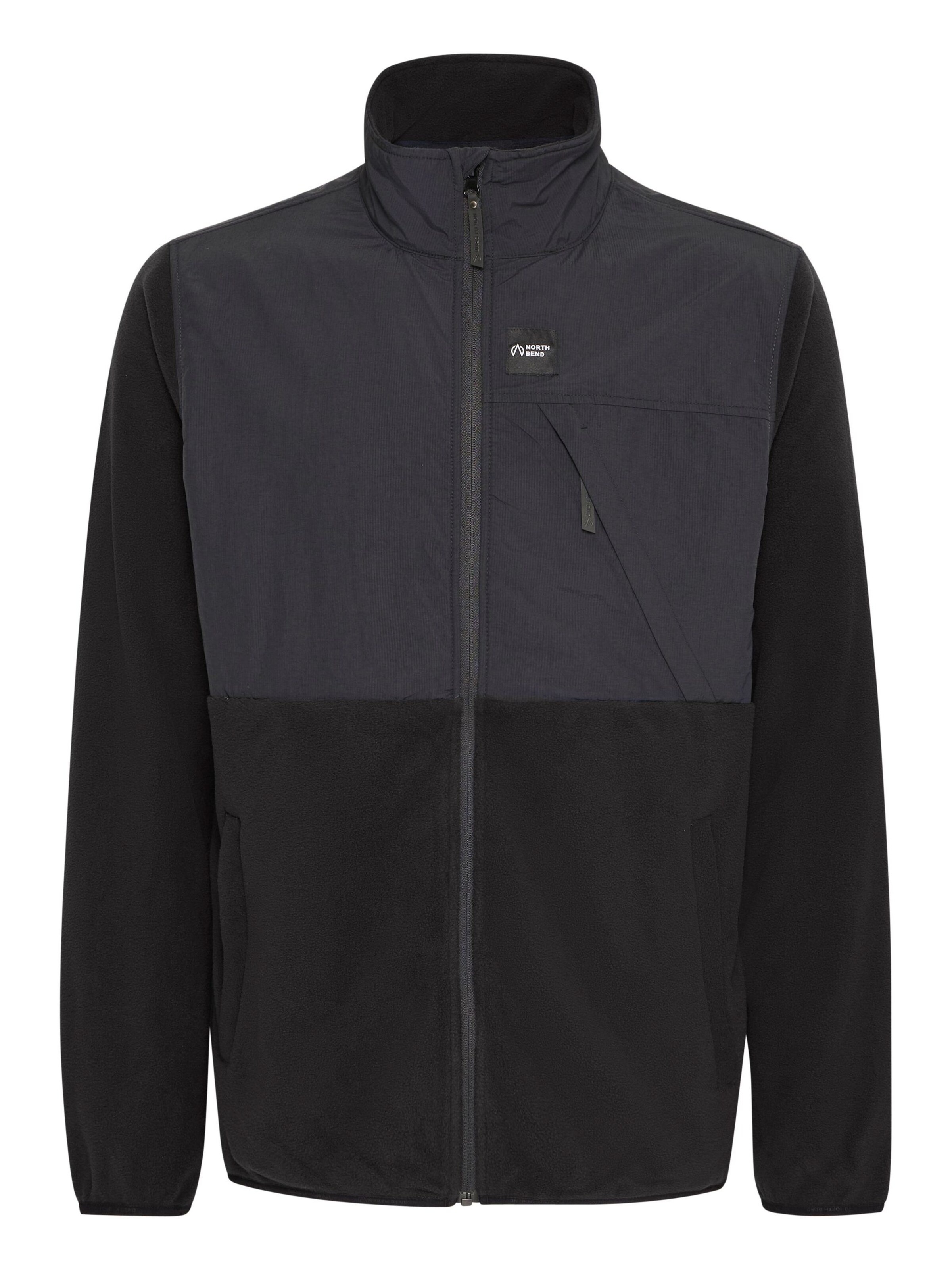 Giacca di pile 'Dean' di North Bend in nero: frontale