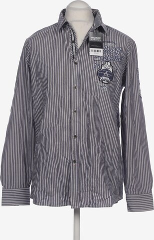 CAMP DAVID Button Up Shirt in L in Grey: front