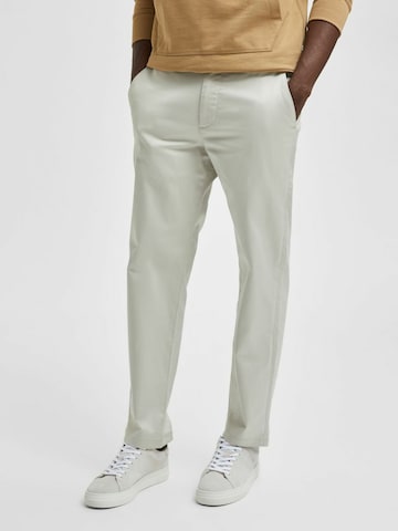 SELECTED HOMME Regularen Chino hlače 'Stoke' | siva barva: sprednja stran