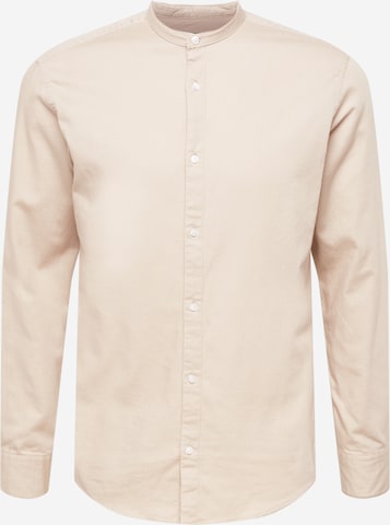 JACK & JONES Button Up Shirt 'DALLAS' in Beige: front