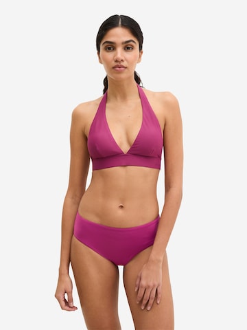 Triangle Hauts de bikini ' Abstract Leaf ' Marc O'Polo en rose : devant