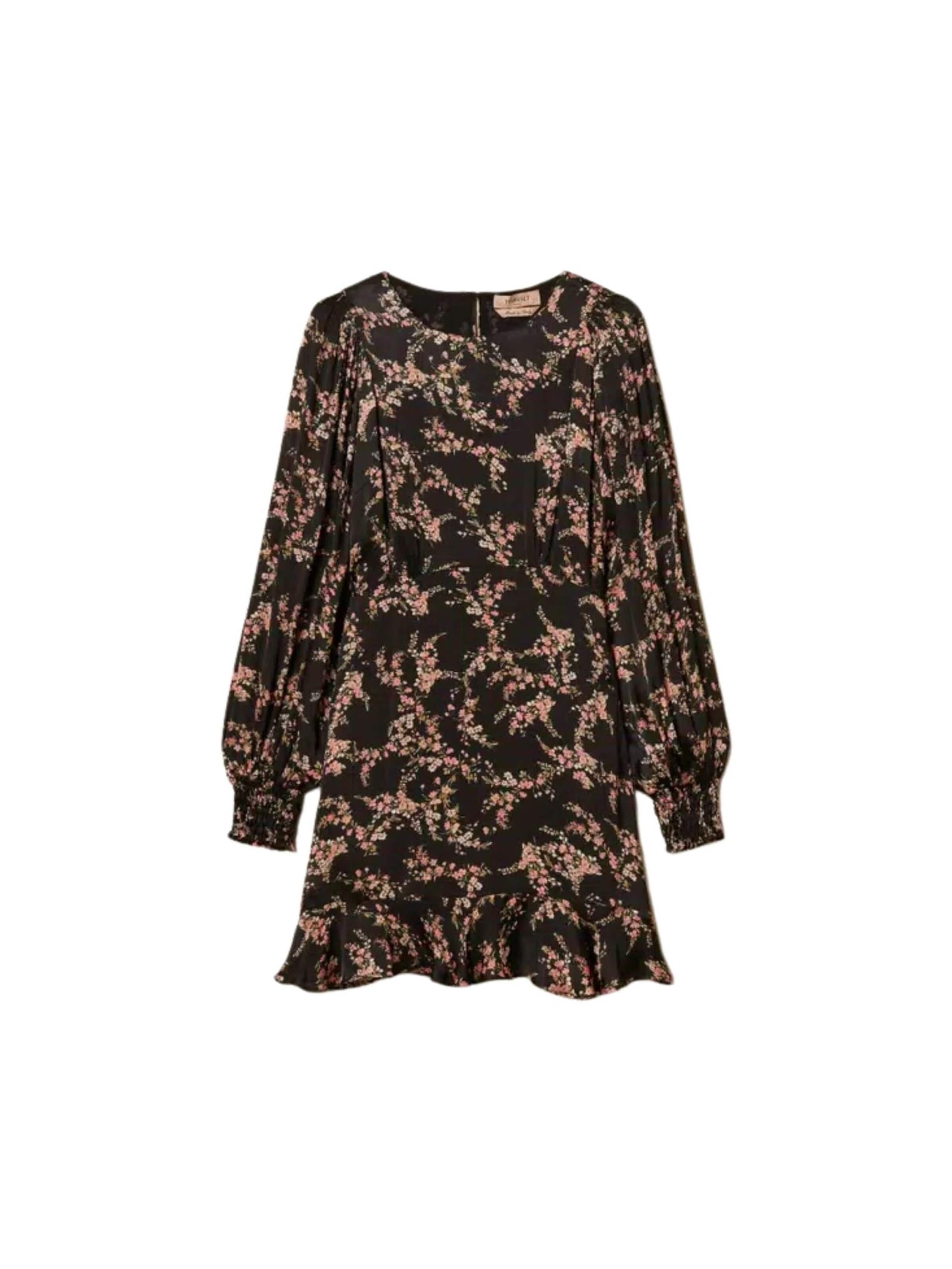Twinset Dress 'short dress in floral crêpe satin' in Mixed colors: front