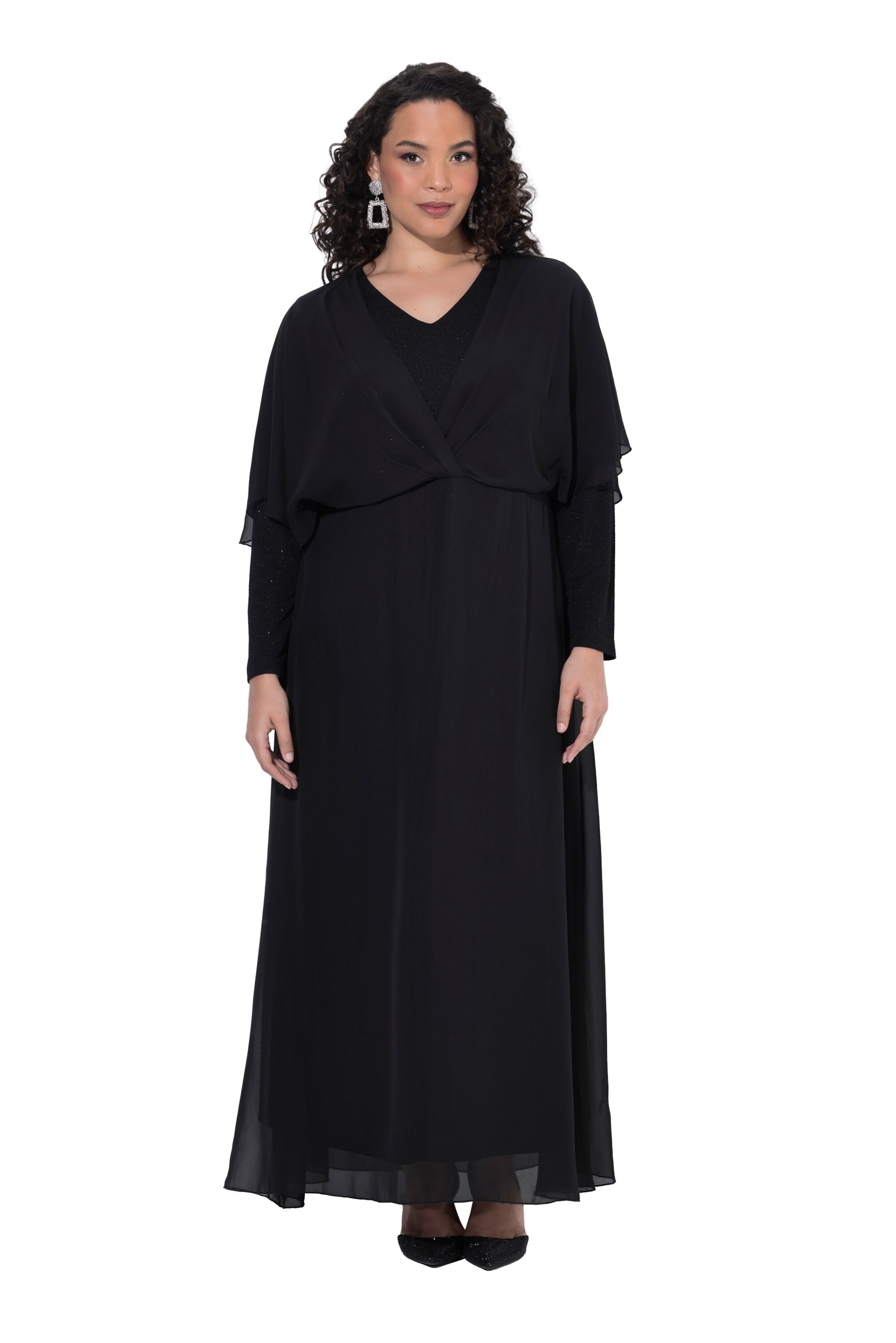 Ulla Popken Kleid in Schwarz: Vorderseite