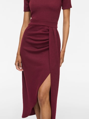 VILA - Vestido de punto 'VIRaffi' en rojo
