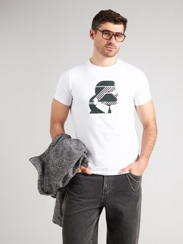 Karl Lagerfeld Тениска в бяло: отпред