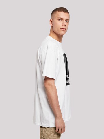 T-Shirt 'SELF CARE' F4NT4STIC en blanc