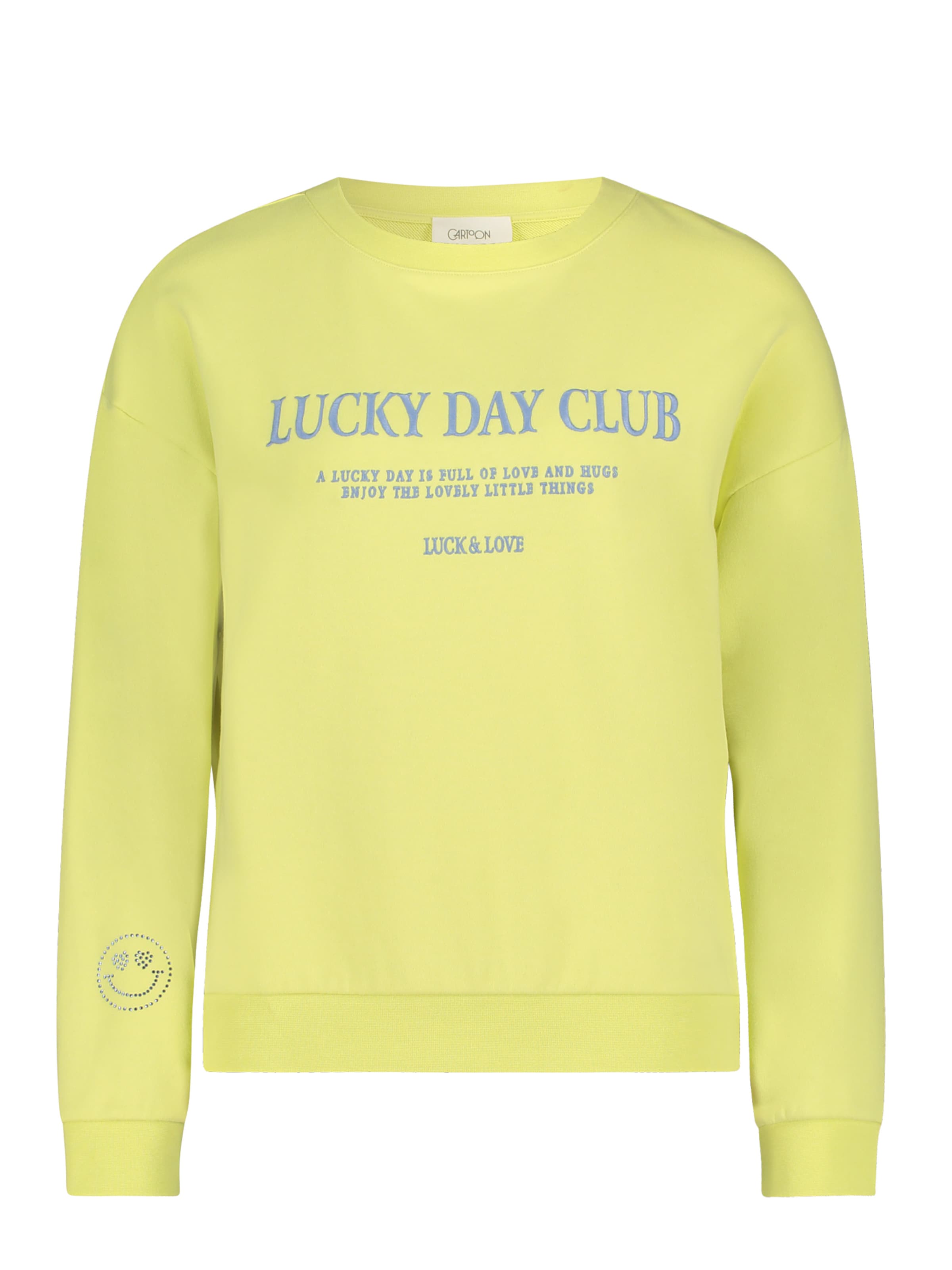 Cartoon Sweatshirt in Geel: voorkant