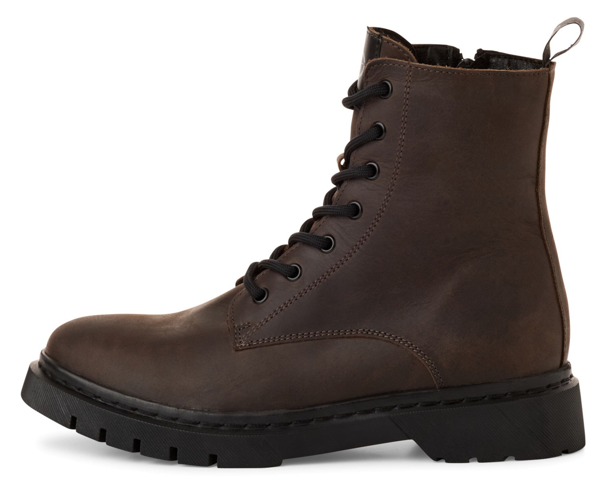 Tamaris Damen Lace Boot Flat 1-25121-43, Bottines Femme, Moka, 37 EU, Moka, 37 EU