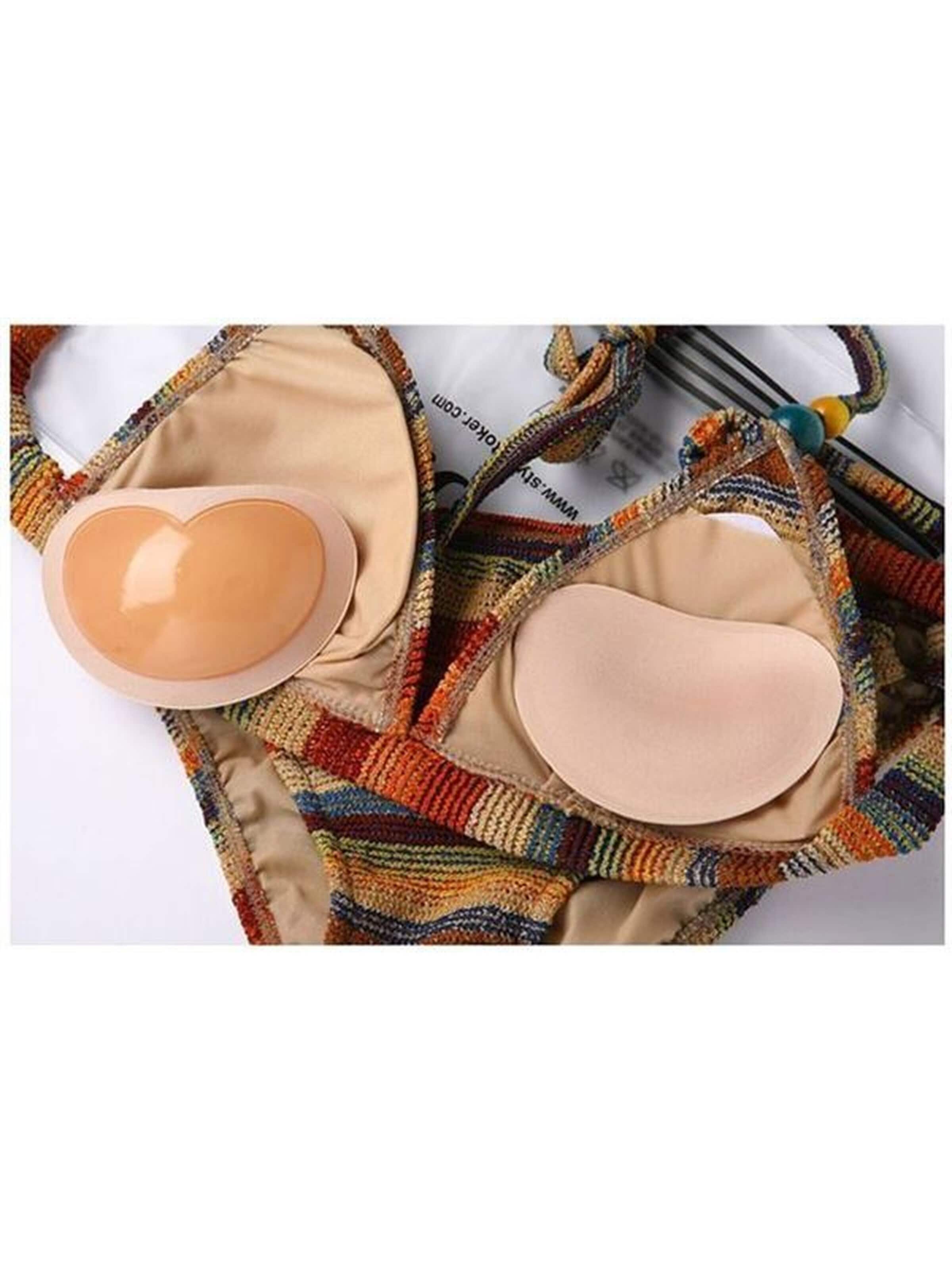 UNIQ Beauty Bra accessory 'Bra Inserts – Heart-Shaped Adhesive Push-Up Pads (Beige, 1 Pair, 8g)' in Beige