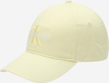 Cappello da baseball di Calvin Klein Jeans in giallo: frontale