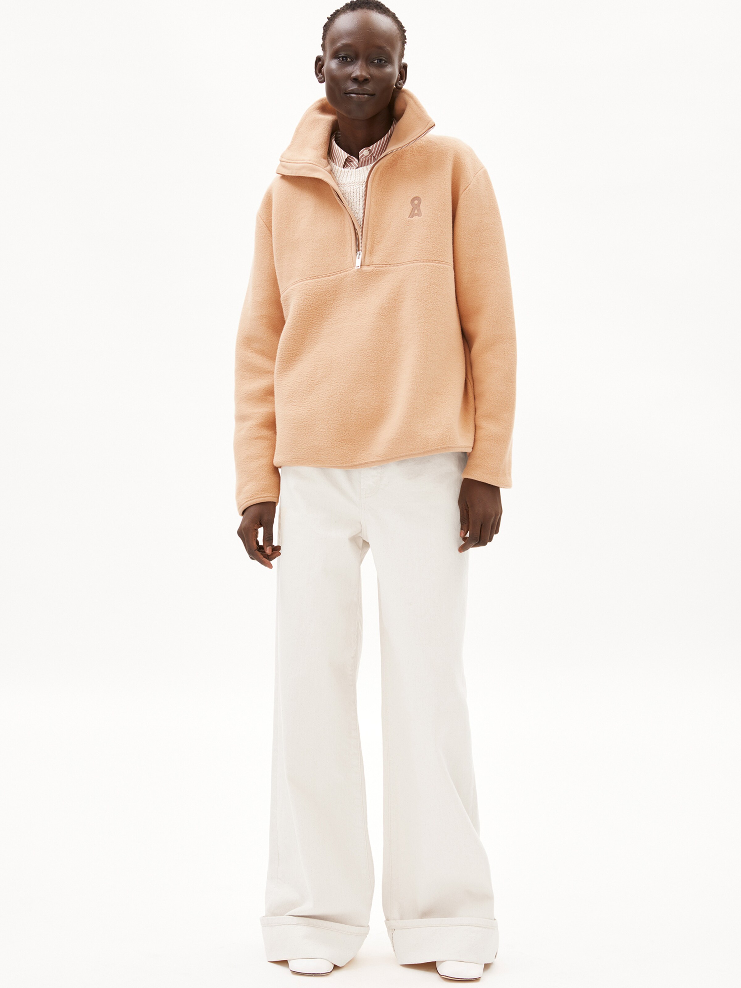 ARMEDANGELS Pullover HAARLEENAA FLEECE in Beige