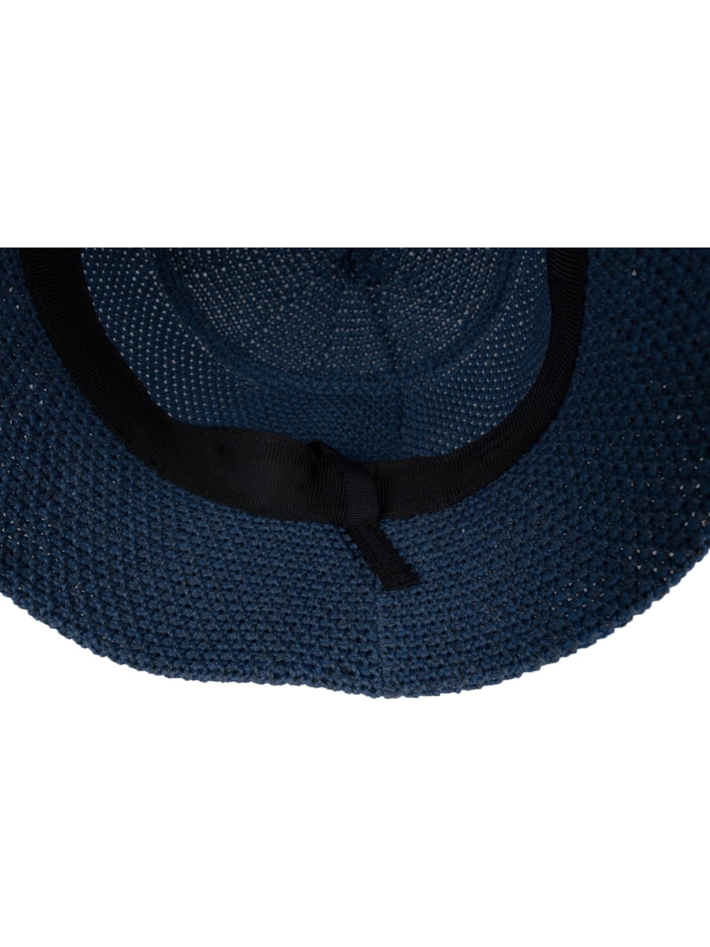 styleBREAKER Hut 'Fischerhut aus Papierstroh - Knautschhut'‌‌‌‌‌‌‌‌ in Blau