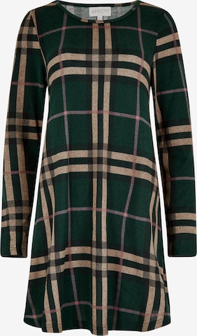 Apricot Kleid 'Chevron' in Grün: Vorderseite