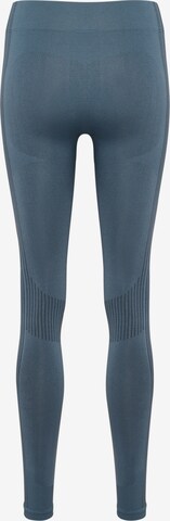 Hummel Skinny Sporthose in Blau