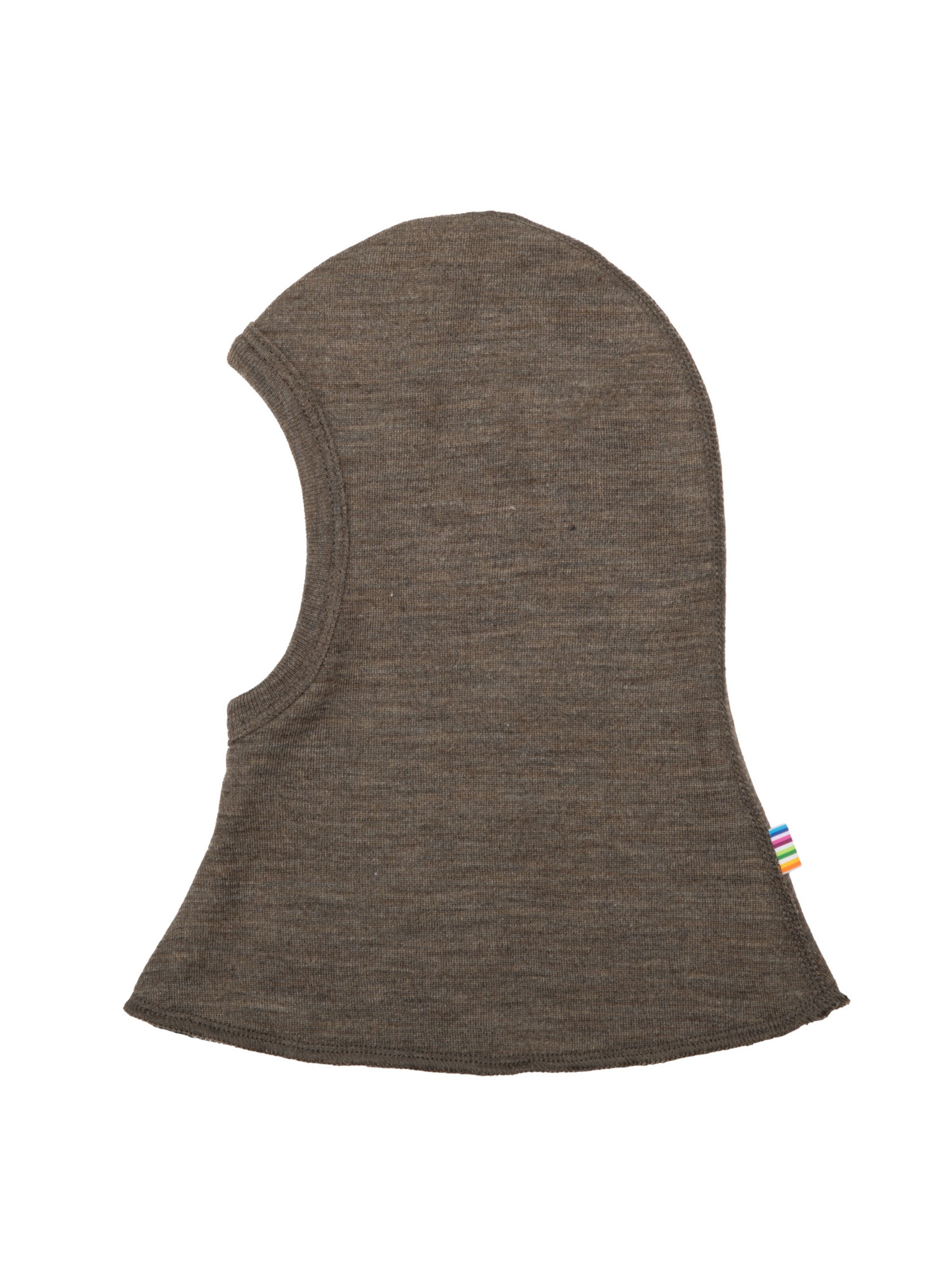 JOHA Beanie 'Schalmütze Merinowolle/Seide' in Brown: front