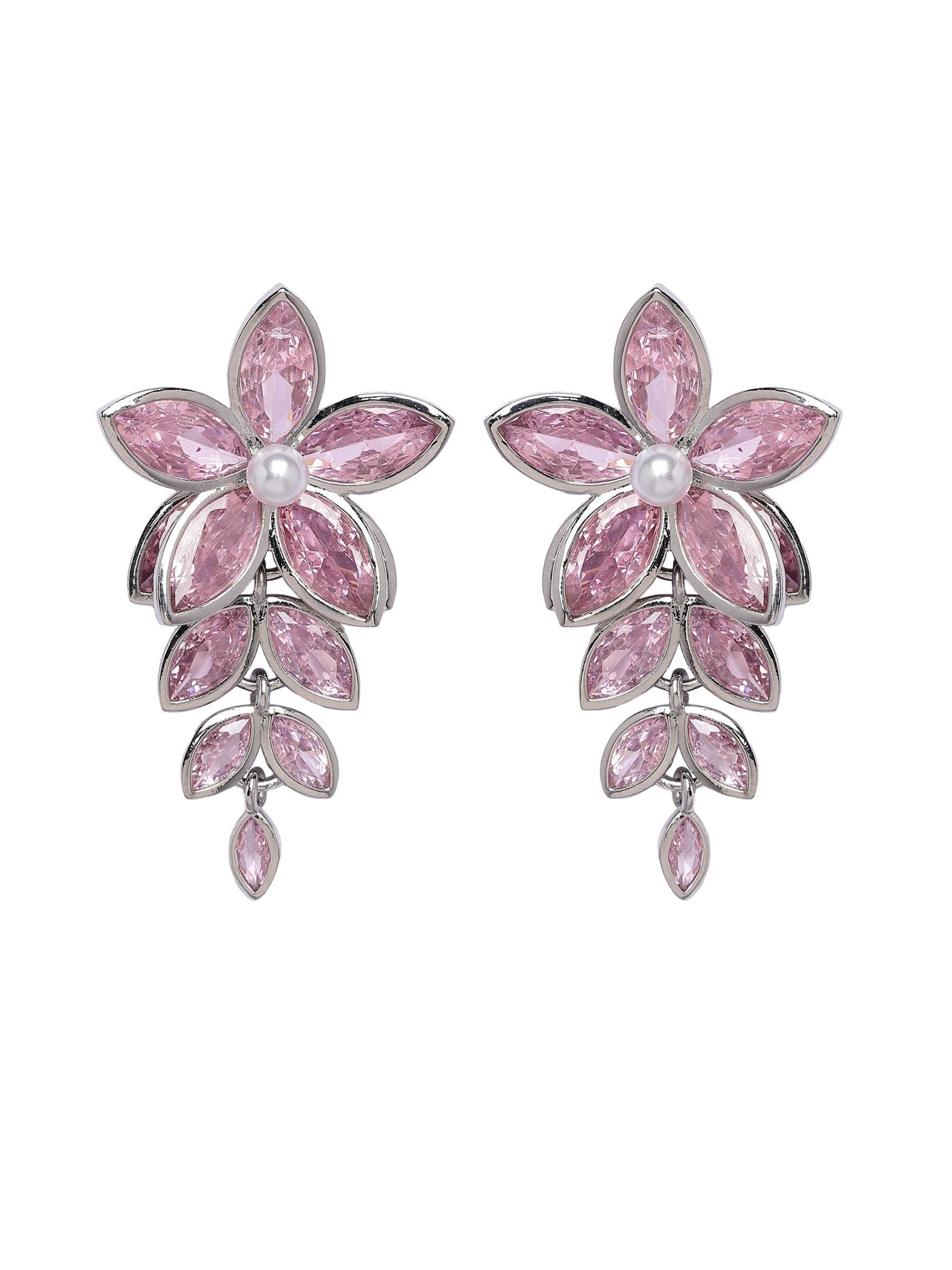 AVANT-GARDE PARIS Oorbellen 'Inesya' in Roze: voorkant