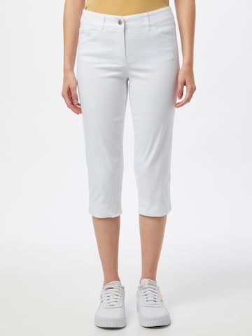 GERRY WEBER Slim fit Pants in White: front