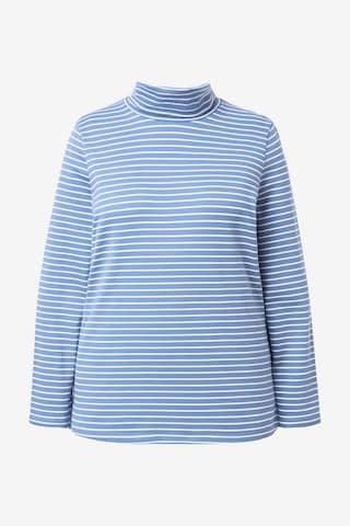 T-shirt Ulla Popken en bleu : devant