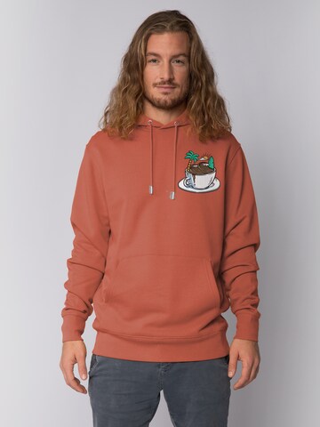 Watapparel Sweatshirt 'Coffee Waves' in Brown: front