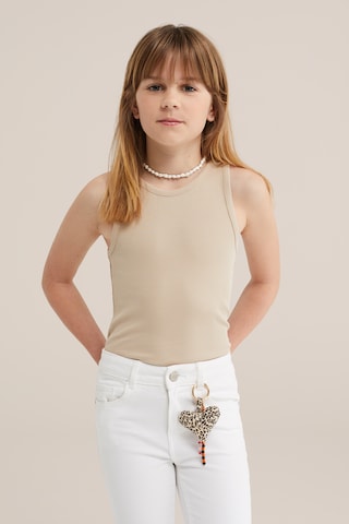 WE Fashion Топ в бежово: отпред