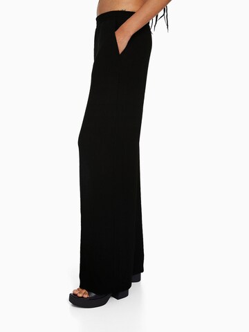 Wide Leg Pantalon Bershka en noir