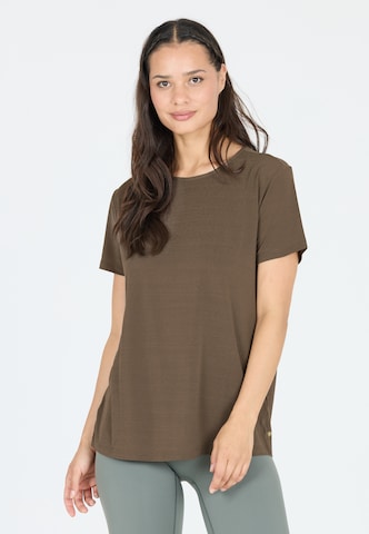 Athlecia Performance shirt 'LIZZY' in Brown: front