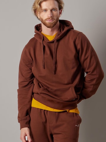 Felpa 'Felpa Felpata con Cappuccio' di OWN Off With Nature in marrone: frontale