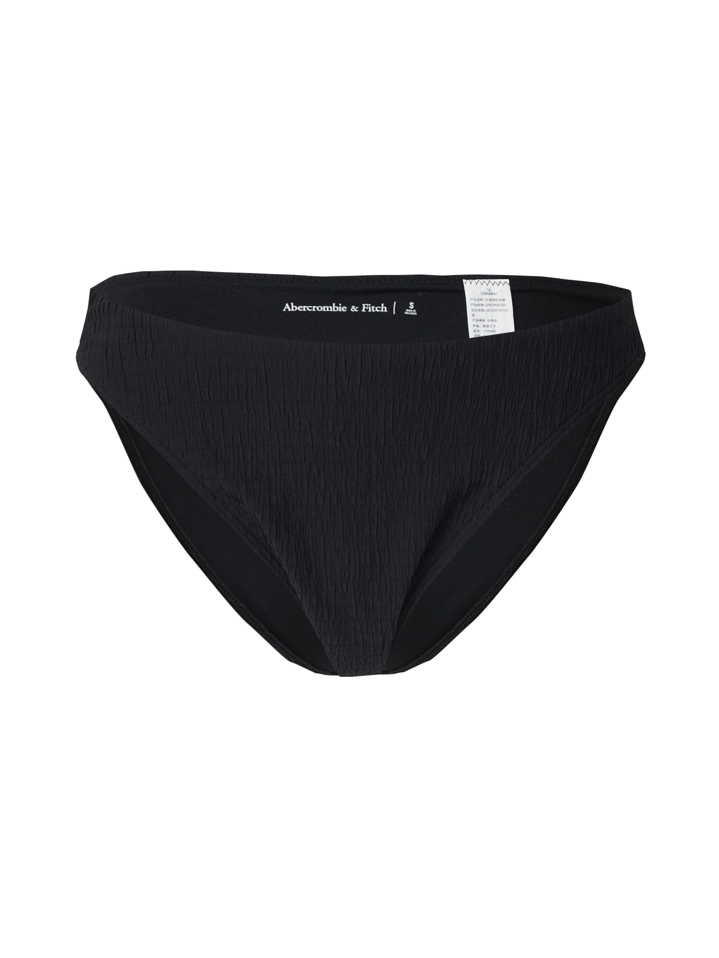 Slip costum de baie de la Abercrombie & Fitch pe negru: față