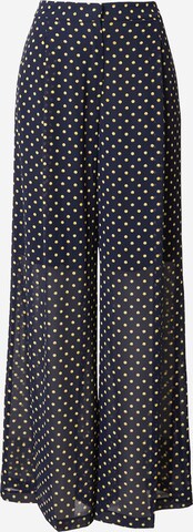 MICHAEL Michael Kors Zvonové kalhoty Kalhoty se sklady v pase 'ASTOR' – modrá: přední strana