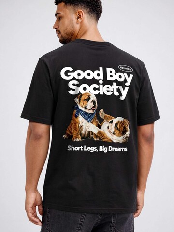 Neverless Shirt 'Good Boy Society'‌‌‌‌‌ in Schwarz
