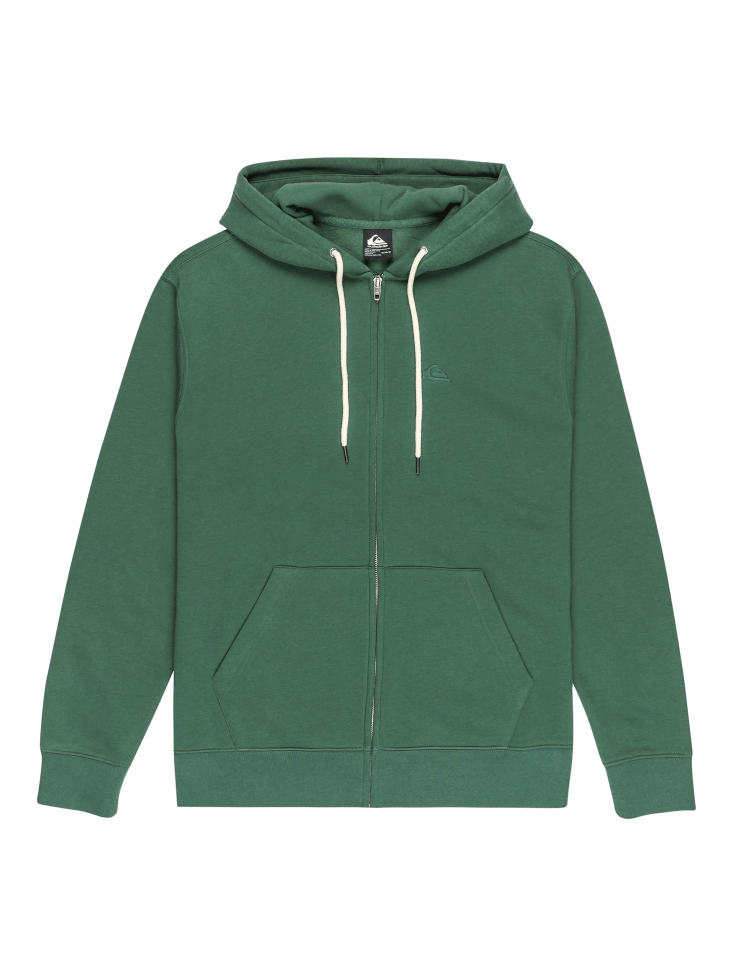 QUIKSILVER Zip-Up Hoodie 'Salt Water' in Green: front