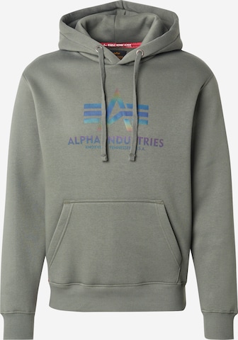 Sweat-shirt ALPHA INDUSTRIES en vert : devant