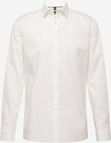 OLYMP גזרת צרה חולצות עסקיות 'No. 6' בלבן: מלפנים