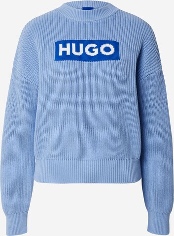 HUGO Sweater 'Sloger' in Blue: front