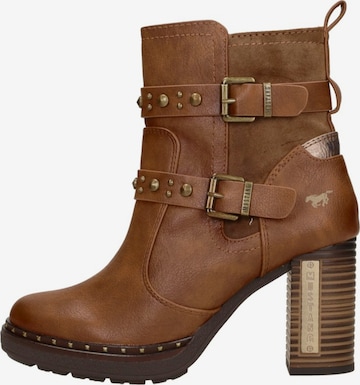 MUSTANG Boots 'Enkellaarsjes Hak' in Brown: front