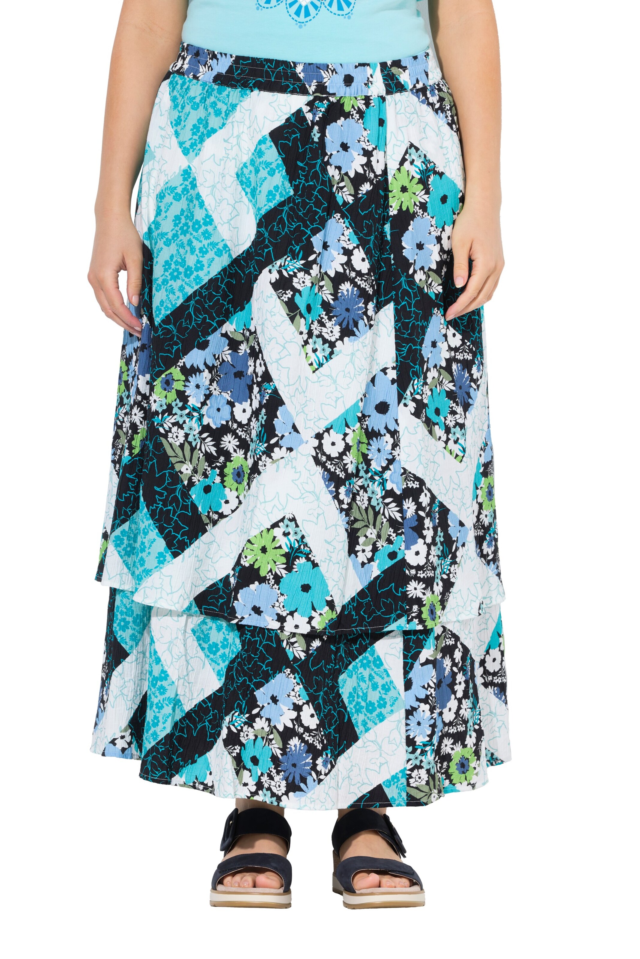 Ulla Popken Rok in Blauw: voorkant