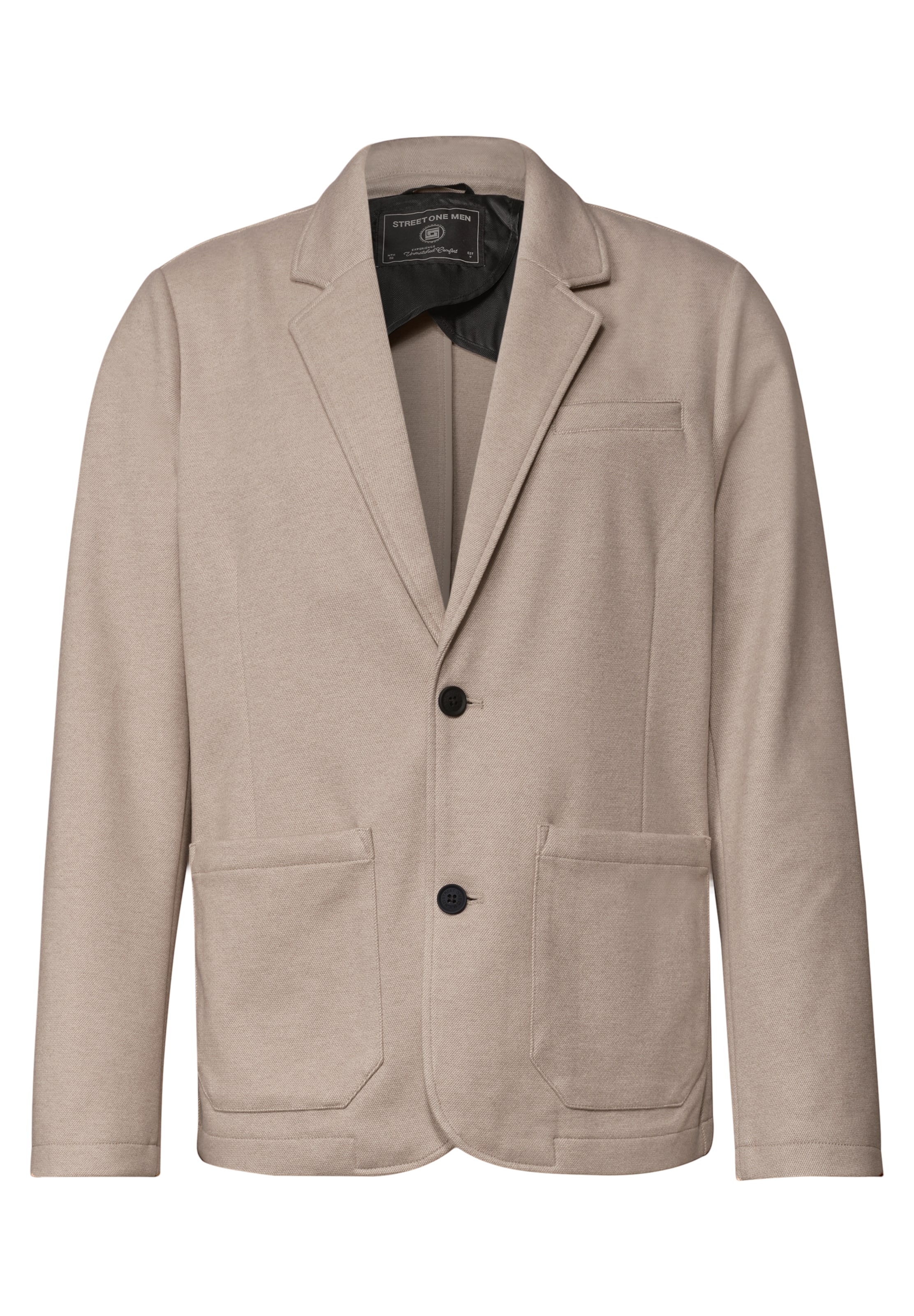 Street One MEN Regular fit Business Blazer in Beige: front