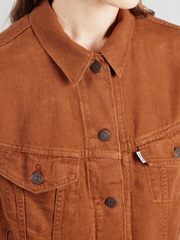 LEVI'S ® Weste  'SHRUNKEN 90S VEST STOP FLAXING IN LINEN DENIM' in Braun
