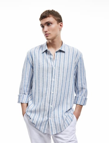 Koton Button Up Shirt in Blue: front