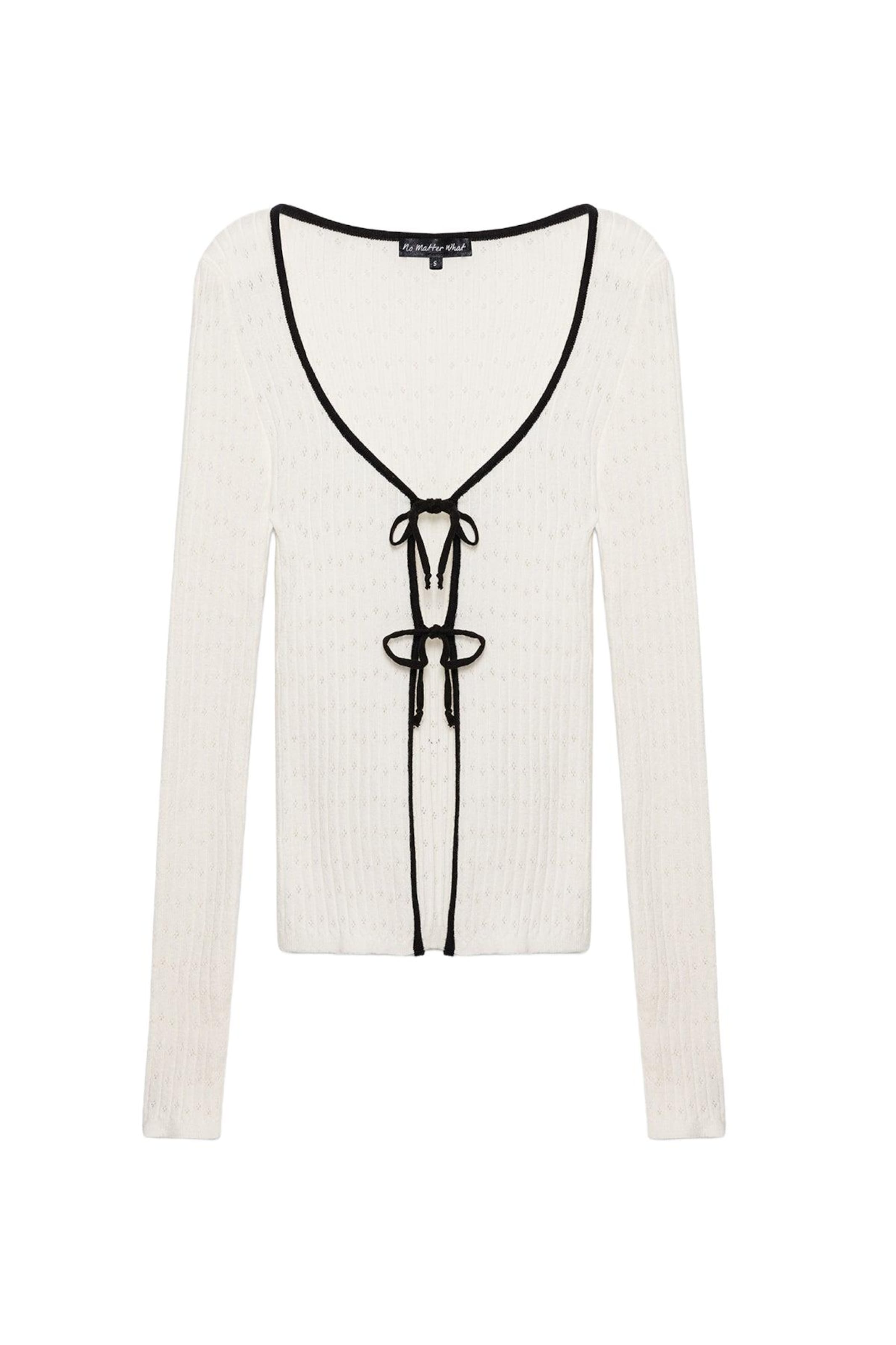 No Matter What Knit cardigan in Beige: front
