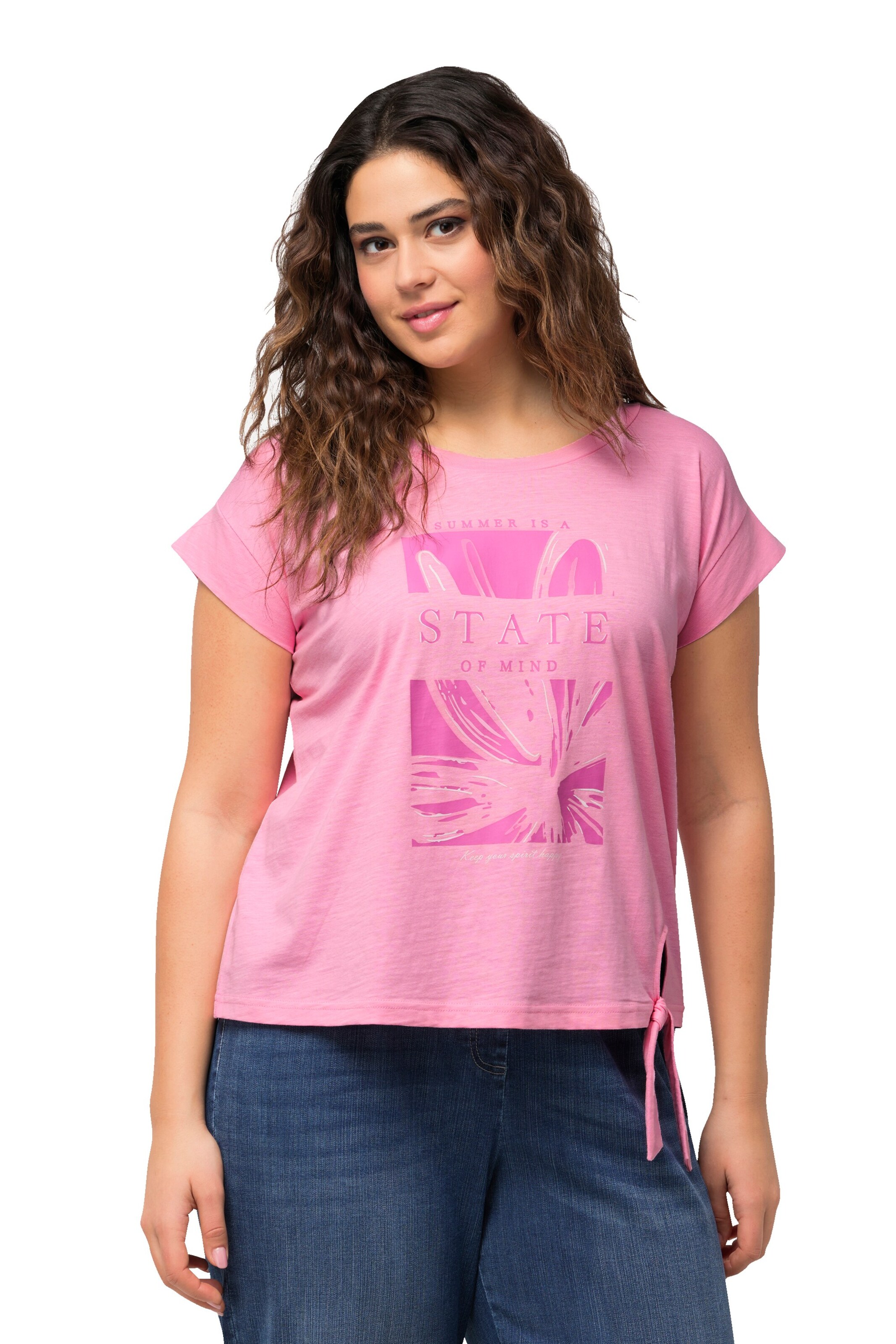 Ulla Popken Shirt in Roze: voorkant