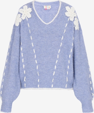 IZIAŠiroki pulover - plava boja: prednji dio