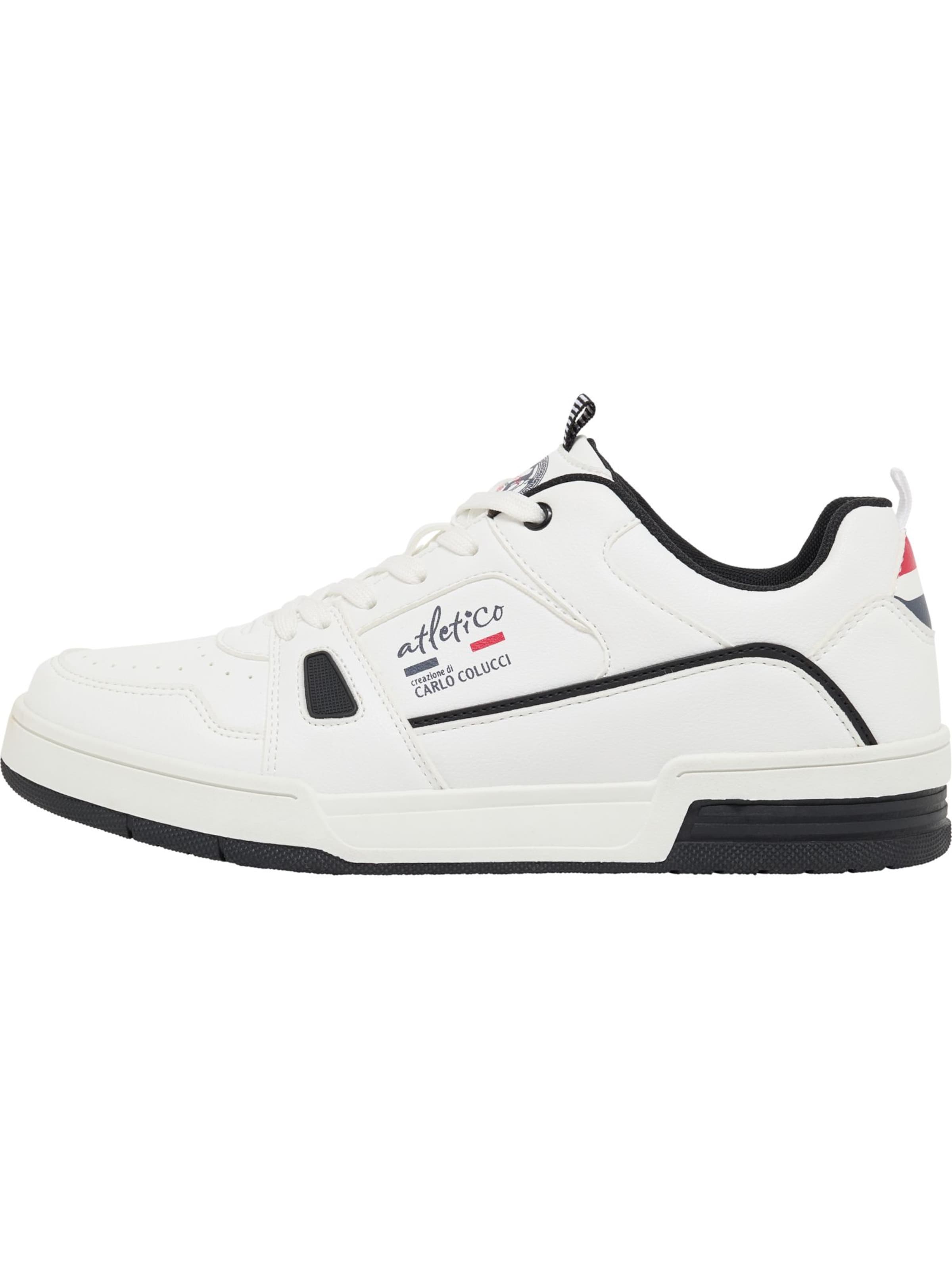 Baskets basses 'Ferraris' Carlo Colucci en blanc : devant