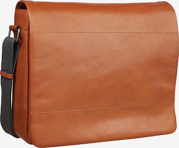 LEONHARD HEYDEN Document Bag in Brown: front