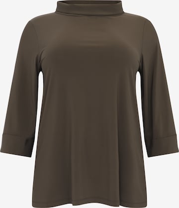 Yoek Shirt 'Dolce' in Brown: front