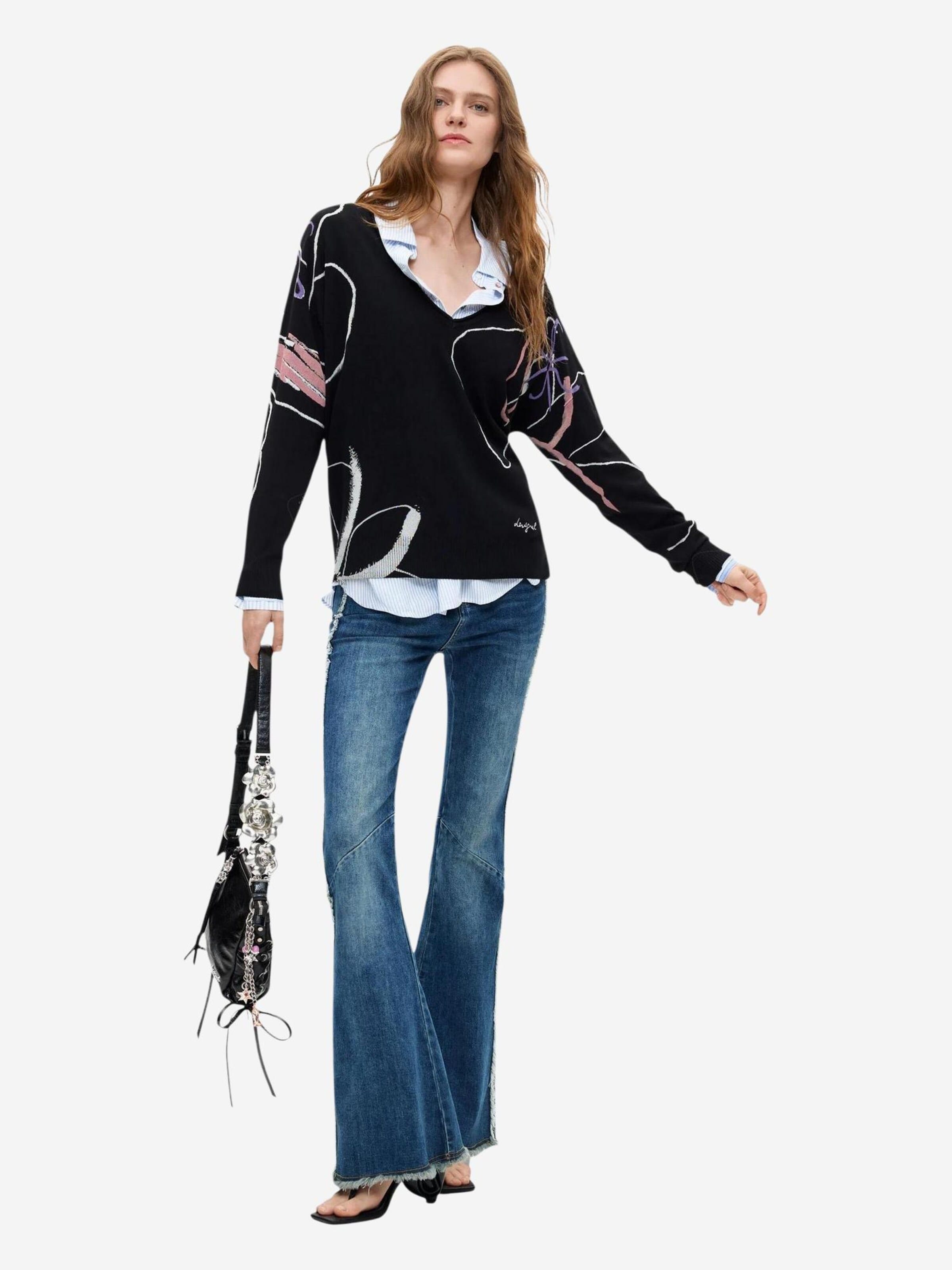 Pull-over 'JERS_FEMNAIF 26WWJF29' Desigual en noir