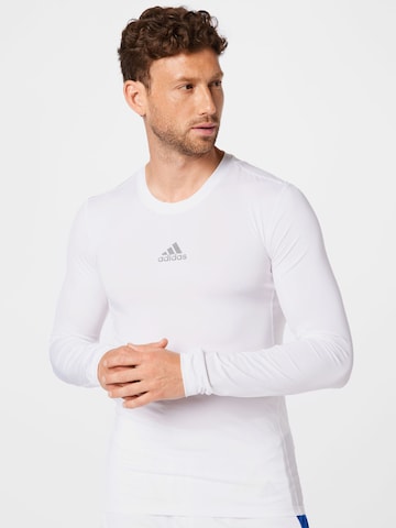 ADIDAS SPORTSWEAR Performance Shirt 'Compression' in White: front