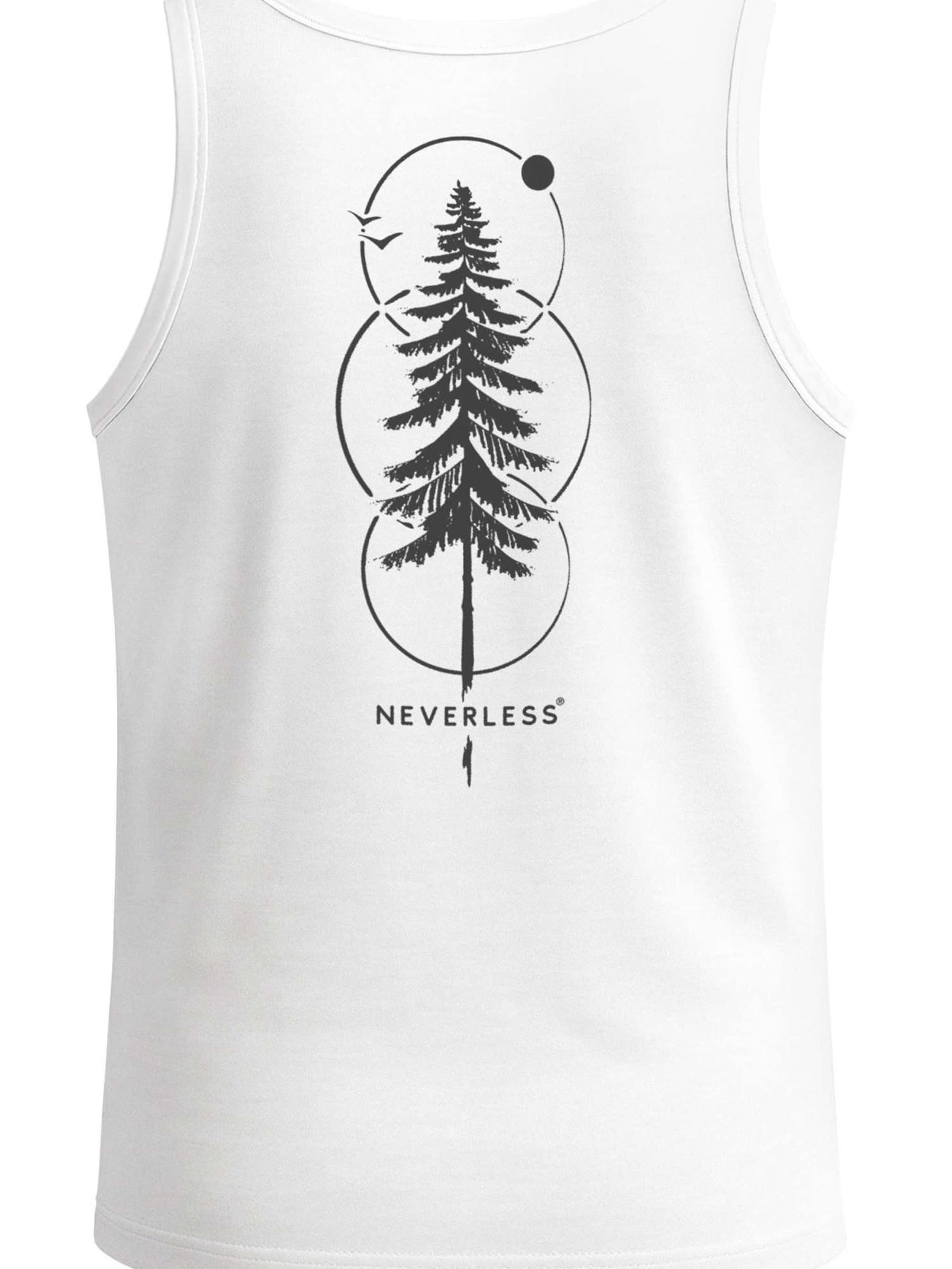 Neverless Shirt 'Outdoor Baum' in White