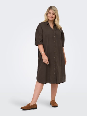 Robe-chemise ONLY Carmakoma en marron